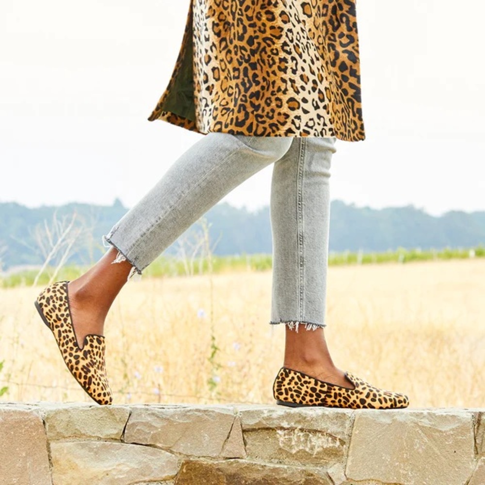 NWOB Birdies The Starling Cheetah Leopard Print Calf Hair Loafer Flats 7 - Picture 15 of 15